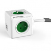 Sieťový kábel 230V predlžovací, CEE7 (vidlica) - POWERCUBE, 1.5m, EXTENDED USB, zelený, POWERCUBE, 4 zásuvky, 2xUSB port,detská po