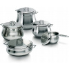 Hrniec, kastrol - L7840 Barazzoni sada 5 kvetináčov s chróm vekom (Hrniec, kastrol - L7840 Barazzoni sada 5 kvetináčov s chróm vekom)