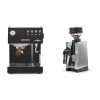 Ascaso Steel UNO PID, Black&Wood + Eureka Mignon Zero 65 All Purpose, CR chrome