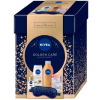 Nivea Golden Care Q10 Firming bronze telové mlieko 400 ml + Nivea Shea Butter & Botanical Oil sprchový gél 250 ml + Nivea Inposible Black & White antiperspirant roll-on 50 ml + Labello Hyaluron Rosé b