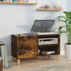 vidaXL Skrinka na platne dymový dub 84,5x38x48 cm kompozitné drevo - Hnedá - 188184-122099