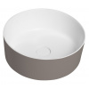 Sapho THIN umývadlo na dosku Ø38 cm, bielá mat/agila WN548-43