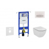 Geberit Duofix Modul na závesné WC s tlačidlom Sigma50, alpská biela + Ideal Standard Tesi - WC a doska, Aquablade, SoftClose 111.355.00.5 NU8