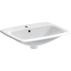 GEBERIT Selnova Square zápustné umývadlo s otvorom, s prepadom, 550 x 450 mm, biela, 500.306.01.1