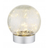GLOBO 28078 SOONA dekoračné osvetlenie D120mm LED 0,06W 3000K IP44 strieborná, efekt popraskaného skla
