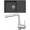 Set Sinks (dřez Infinity 860 NANO Nanoblack N6 + baterie Mix 3 P Chrom - lesklý) IN860N6MI3PCL