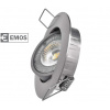 EMOS LED bodové svietidlo strieborné, kruh 5W 450lm Teplá biela