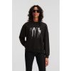 MIKINA KARL LAGERFELD RHINESTONE SWEATSHIRT BLACK