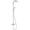 HANSGROHE Croma E Showerpipe nástenný sprchový systém s vaňovým termostatom, horná sprcha 1jet 280 x 170 mm, ručná sprcha 3jet, chróm, 27687000