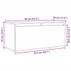 vidaXL Nástenná skriňa 80x30x35 cm masívna borovica - Hnedá - 90962-45234