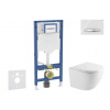 Geberit Duofix Set predstenovej inštalácie, klozetu Oudee a dosky softclose, tlačidlo Sigma50, chróm/alpská biela SANI11CA31100