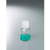 Laboratórna fľaša z PET, priehľadná, uzáver na závit, mierka, 125 ml, 24 ks