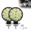 2KS HALOGEN LED ĎALEKOSIAHLA LAMPA PANEL OFFROAD 14LED 42W