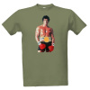 Tričko s potlačou ,,Rocky Balboa,, pánské Khaki XS