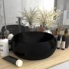 vidaXL Luxusné umývadlo, okrúhle, matné čierne 40x15 cm, keramika 147008
