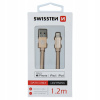 Kábel Swissten USB - Apple Lightning 1,2 m zlatý