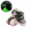 Dievčenské jesenné poltopánky Barefoot Víly DD STEP Dark Grey 31