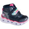 Skechers Polokozačky Heart Lights - Brilliant Rainbow Modrá
