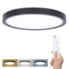 Solight WO8018 LED osvetlenie s diaľkovým ovládačom Estela Black, 36W, 2700lm, 30cm, zmena chromatickosti, stmievateľná