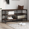 Lavička na topánky hnedý dub 100x38,5x49 cm kompozitné drevo-ForU-839047