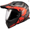 Prilba LS2 MX436 PIONEER EVO ADVENTURER MATT BLACK ORANGE