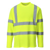 PORTWEST HI-VIS S278 / Reflexné funkčné tričko, dl. rukáv - HV žltá S