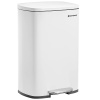 SONGMICS Odpadkový kôš 50 l biely