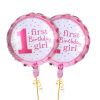 Balóny na 1. narodeniny pre dievčatko, sada 5 ks, hviezdičky balón
