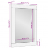 vidaXL Zrkadlo do kúpeľne 50x70x2,5 cm masívny mangovník a sklo - Čierna - 141600-87958
