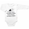 Body dlhý rukáv Zkouška sirén, Baby Nellys, biele 80 (9-12m)