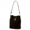 Dámska hnedá kožená kabelka cez rameno Luka 24-096 24 x 27,5 x 17 cm
