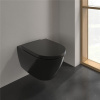 VILLEROY & BOCH Subway 2.0 závesné WC s hlbokým splachovaním bez vnútorného okraja, 370 x 560 mm, Ebony, s povrchom CeramicPlus, 5614R0S5