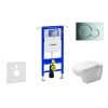 Geberit Duofix - Modul na závesné WC s tlačidlom Sigma01, lesklý chróm + Duravit D-Code - WC a doska, Rimless, SoftClose 111.355.00.5 NH2