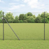 zahrada-XL Plot s stĺpmi Sivá 1.6 x 10 m Ocel potiahnutá PVC 3352793