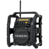 Sangean U-5 DBT A500413 odolné rádio, DAB+, FM, AUX, Bluetooth, vodotesné, prachotesné, nárazuvzdorné, čierna; A500413