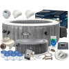 Guľatý nafukovací hydromasážny bazén Intex, 795 l (Nafukovacia hydromasážna vírivka Pure Spa Intex 28440 pre 4 osoby PLNÉ + OSVETLENIE)