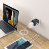 PA-TA01 Black univerzální cestovní síťový adaptér 2xUSB+1xUSB C | 7,8A | hodí se do 150 zemí