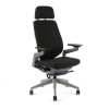 OFFICE PRO s.r.o. Kancelárska čalúnená stolička Karme, s podhlavníkom, čierna