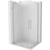 Mexen Velar L Duo posuvná sprchová kabína 90 x 80 cm, mráz, brúsený nikel - 871-090-080-02-33-97