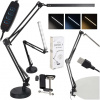 Ikonka LED stolová lampa USB otočné rameno 2 spôsoby upevnenia