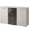 VerDesign, LILIAN NEW kombinovaná komoda, antracit/light artwood LTD