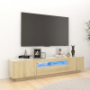 TV skrinka s LED svetlami dub sonoma 180x35x40 cm