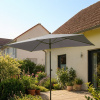 Šedý slnečník na balkón 210 x 140 cm PATIO
