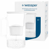 Sklenená filtračná kanvica Wessper D2 BOROSILICATE 3l biela + filter