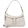 Burkely Rock Ruby sivobiela dámska kožená kabelka, taška cez rameno