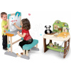 Smoby set drevená lavica Modulo Space s obojstrannou tabuľou a Hravá kuchárka Chef Cup Cake v hrnčekoch 28112-6