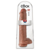 King Cock 15 - obrovské dildo (38cm) - tmavá prírodná farba