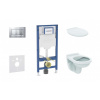 GEBERIT - Duofix Set předstěnové instalace, klozetu Alpha a sedátka, tlačítko Sigma30, chrom mat/chrom SANI11CD2130