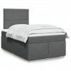 Box spring postel s matrací tmavě šedá 120x200 cm textil Šedá 3291241