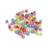Plastové koráliky s písmenami kocka 6 mm mix farieb 1sáčok